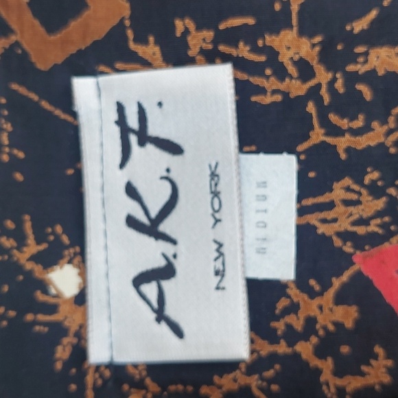 A.K.F. Vintage Geometric Jacket Blazer with Tie Front Size Fits Med- Large - Picture 3 of 5